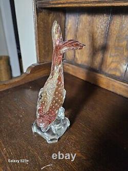 Vintage MURANO SOMMERSET red Gold Flecks Glass