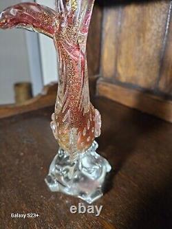 Vintage MURANO SOMMERSET red Gold Flecks Glass