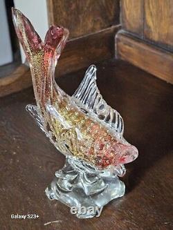 Vintage MURANO SOMMERSET red Gold Flecks Glass