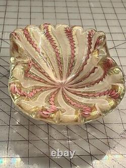 Vintage MURANO ZANFIRICO Bowl / Dish FRATELI TOSO Glass Polveri Circus Tent