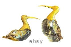 Vintage Made In Italy Murano Italian Glass Heron -Rare Excellent Condition