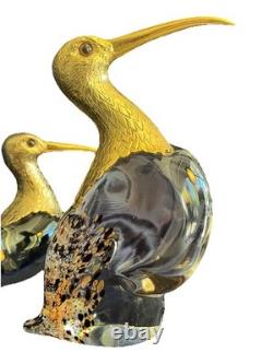 Vintage Made In Italy Murano Italian Glass Heron -Rare Excellent Condition
