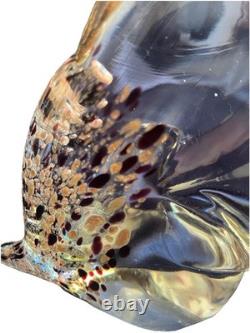 Vintage Made In Italy Murano Italian Glass Heron -Rare Excellent Condition