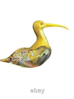 Vintage Made In Italy Murano Italian Glass Heron -Rare Excellent Condition