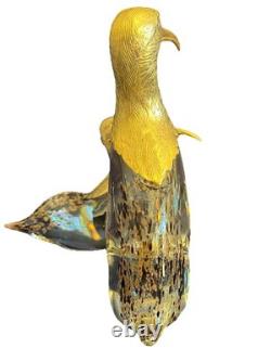 Vintage Made In Italy Murano Italian Glass Heron -Rare Excellent Condition
