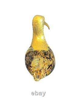 Vintage Made In Italy Murano Italian Glass Heron -Rare Excellent Condition