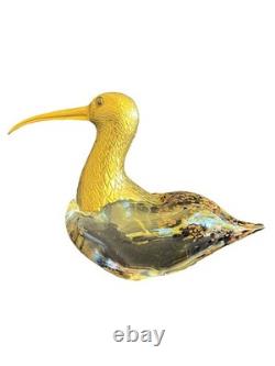 Vintage Made In Italy Murano Italian Glass Heron -Rare Excellent Condition