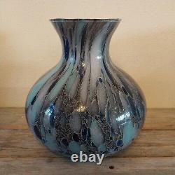 Vintage Maestri Vetrai Murano Italy Large Venetian Art Glass Vase With Labels