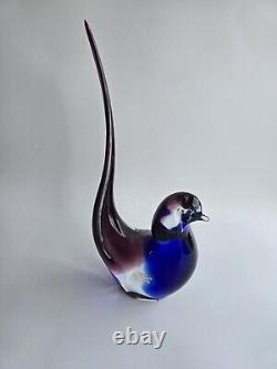 Vintage Marco Rubelli Signed Murano Bird Blown Glass Sculpture Label 12/750 EUC