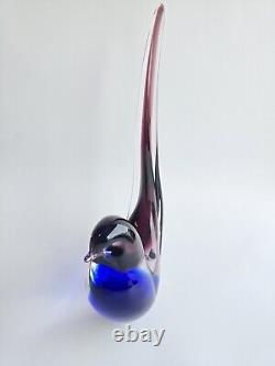 Vintage Marco Rubelli Signed Murano Bird Blown Glass Sculpture Label 12/750 EUC