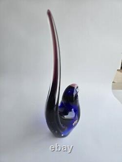 Vintage Marco Rubelli Signed Murano Bird Blown Glass Sculpture Label 12/750 EUC