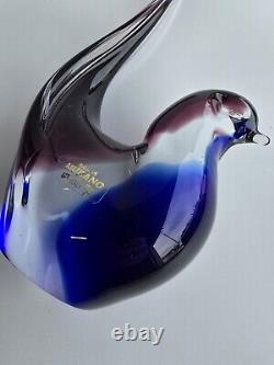 Vintage Marco Rubelli Signed Murano Bird Blown Glass Sculpture Label 12/750 EUC