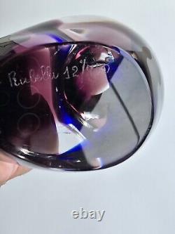 Vintage Marco Rubelli Signed Murano Bird Blown Glass Sculpture Label 12/750 EUC