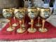 Vintage Mid 20th Century Murano Or Bohemia Glass Goblets