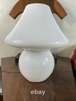 Vintage Mid Century Italy Vetri Murano Art Glass Mushroom Table Lamp
