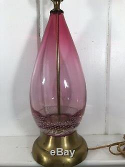 Vintage Mid Century Modern Art Glass Table Lamp Italy Murano Seguso Marbro Eames