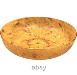 Vintage Mid Century Modern Bright Orange Italian Art Glass Bowl 12