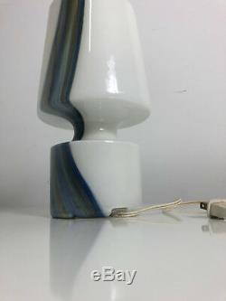 Vintage Mid Century Modern Laurel Glass Mushroom Table Lamp Murano Italian