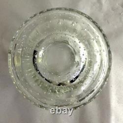 Vintage Mid Century Murano Glass Ashtray Clear Bullicante Italy Archimede Seguso
