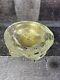 Vintage Mid Century Murano Italian Gold Flake Art Bubble Glass Bowl Change Ash