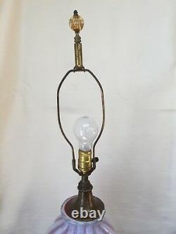 Vintage Mid-Century Venetian MURANO RED & WHITE Glass Table Lamp