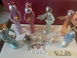 Vintage Modernist Seguso Murano style Glass Nativity Set 9 Figures
