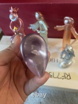 Vintage Modernist Seguso Murano style Glass Nativity Set 9 Figures