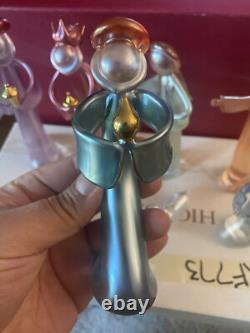 Vintage Modernist Seguso Murano style Glass Nativity Set 9 Figures