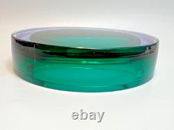 Vintage Murano Antonio Da Ros Cenedese Sommerso Glass Green Purple Ahstray Bowl