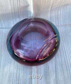 Vintage Murano Archimede Seguso Art Glass Geode Bowl