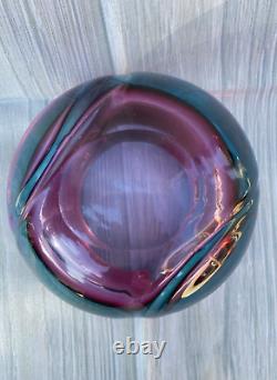 Vintage Murano Archimede Seguso Art Glass Geode Bowl