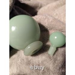 Vintage Murano Archimede Seguso Jade Green Alabastro Glass