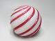 Vintage Murano Archimede Seguso Paperweight Alabastro Opaline Glass Pink Swirls