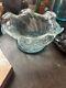 Vintage Murano Art Blue Bubble Glass Art Glass Dish