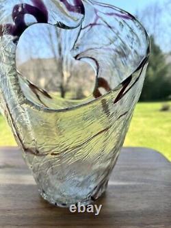 Vintage Murano Art Glass Abstract Swirl Patterned 15 Vase Split Vase