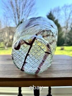 Vintage Murano Art Glass Abstract Swirl Patterned 15 Vase Split Vase