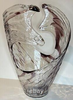 Vintage Murano Art Glass Abstract Swirl Patterned Vase