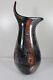 Vintage Murano Art Glass Alfredo Barbini Black Vase Millefiori