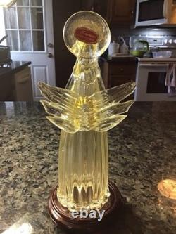 Vintage Murano Art Glass Angel Candle Holder Adventurine Gold Dust Flecks WithTAG