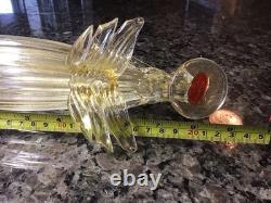Vintage Murano Art Glass Angel Candle Holder Adventurine Gold Dust Flecks WithTAG