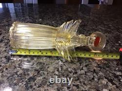 Vintage Murano Art Glass Angel Candle Holder Adventurine Gold Dust Flecks WithTAG