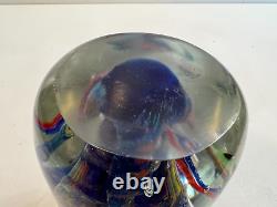 Vintage Murano Art Glass Aquarium Fish Tank Barrel Shaped Paperweight, 6 High