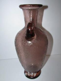 Vintage Murano Art Glass Archimede Seguso Corroso Vase 1091
