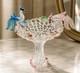 Vintage Murano Art Glass Basket with Birds c. 1950-1960