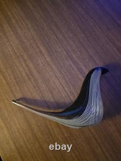 Vintage /Murano Art Glass Bird Dino Martens Mezza Filigrana Style Hand Blown