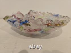 Vintage Murano Art Glass Bowl By Fratelli Toso