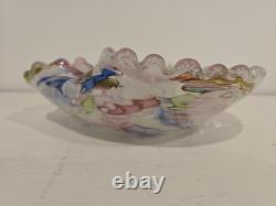 Vintage Murano Art Glass Bowl By Fratelli Toso