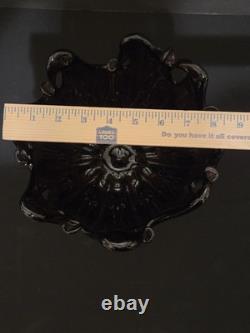 Vintage Murano Art Glass Bowl Hand-blown Purple Amethyst