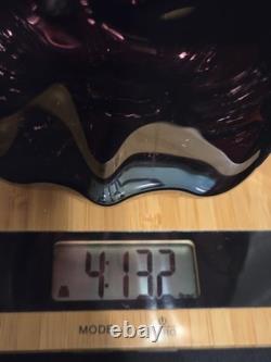 Vintage Murano Art Glass Bowl Hand-blown Purple Amethyst