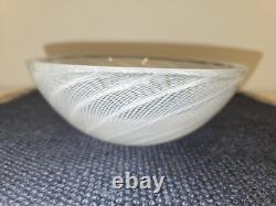 Vintage Murano Art Glass Bowl Mid Century ACID STAMP